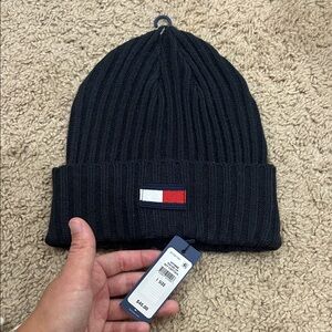 Tommy Hilfiger Navy Ribbed Beanie